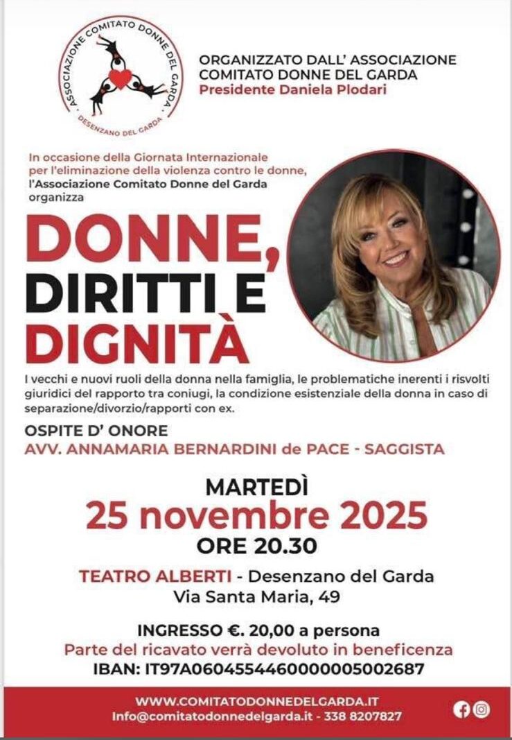 Scopri di più sull'articolo 27 Ottobre 2025 – SOS partecipa a “donne, diritti e dignità” con avv. Annamaria Bernardini De Pace
